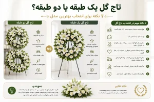 تاج گل یک طبقه یا دو طبقه؟ 7 نکته برای انتخاب بهترین مدل