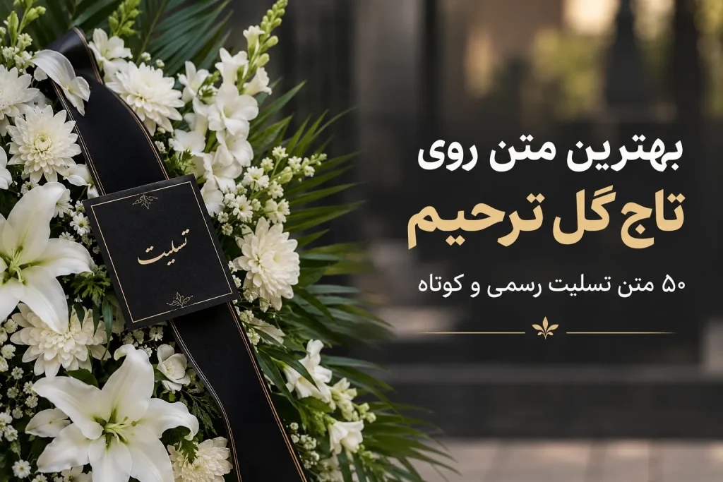 بهترین متن روی تاج گل ترحیم
